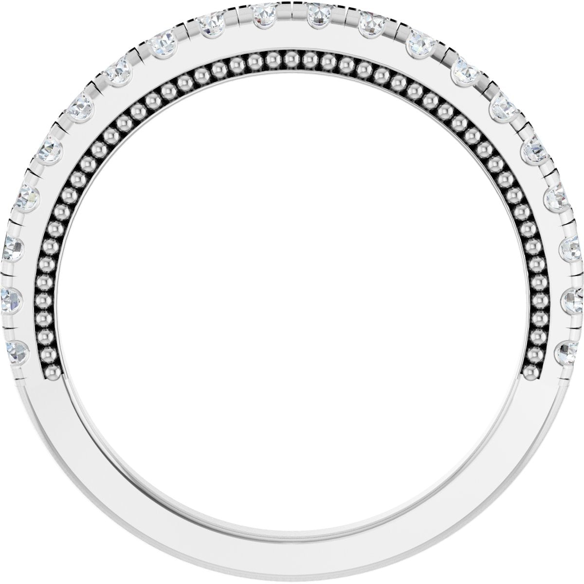 Claw-Prong Hidden Halo-Style Engagement Ring or Band