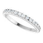 Claw-Prong Hidden Halo-Style Engagement Ring or Band
