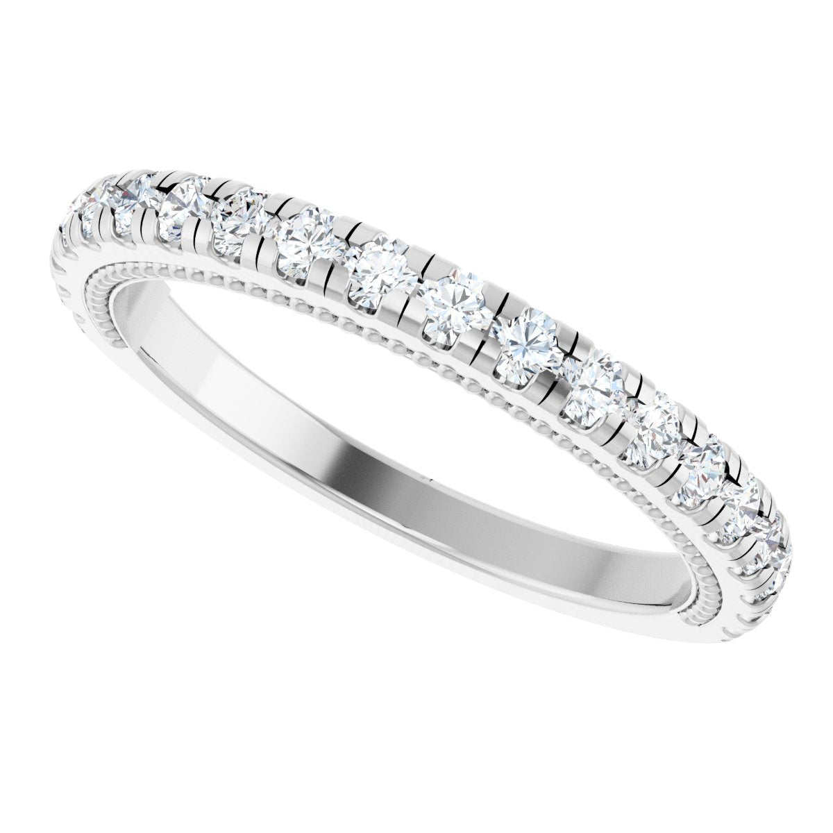 Claw-Prong Hidden Halo-Style Engagement Ring or Band