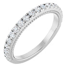 Claw-Prong Hidden Halo-Style Engagement Ring or Band
