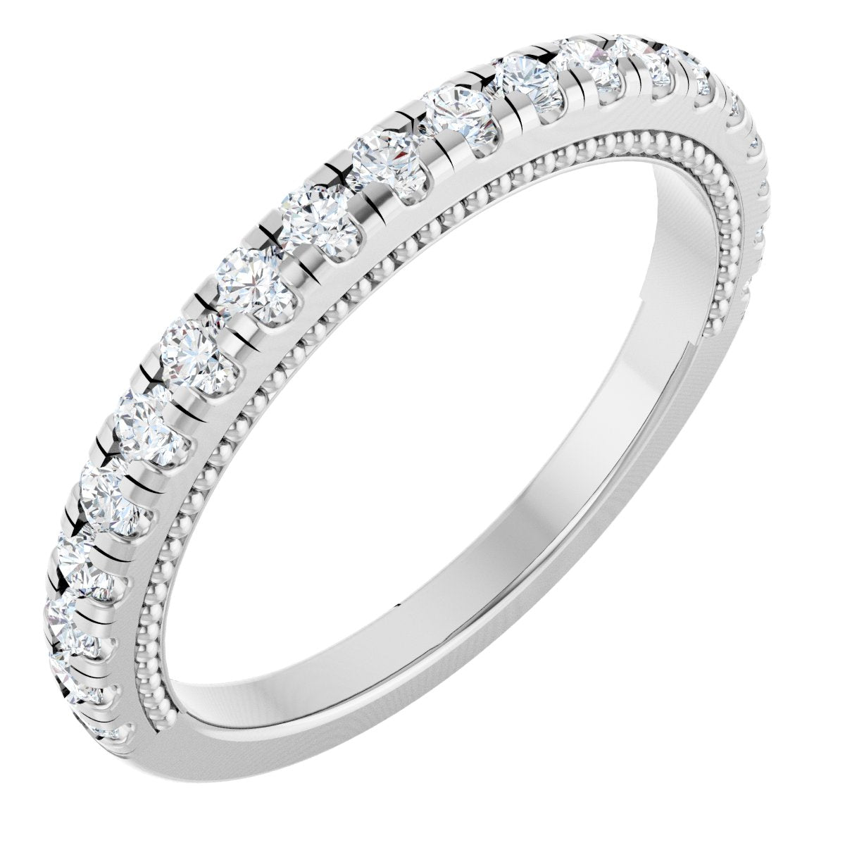 Claw-Prong Hidden Halo-Style Engagement Ring or Band