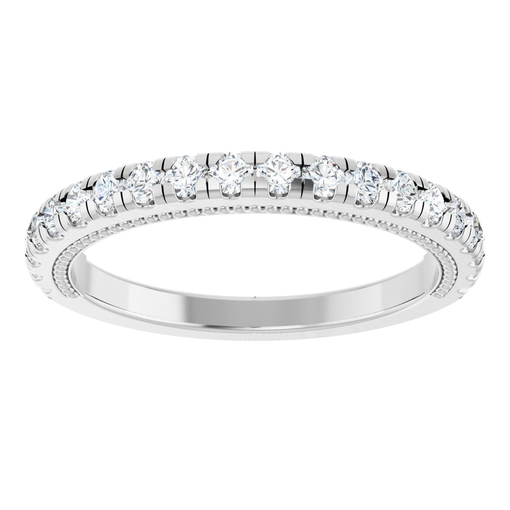 Claw-Prong Hidden Halo-Style Engagement Ring or Band
