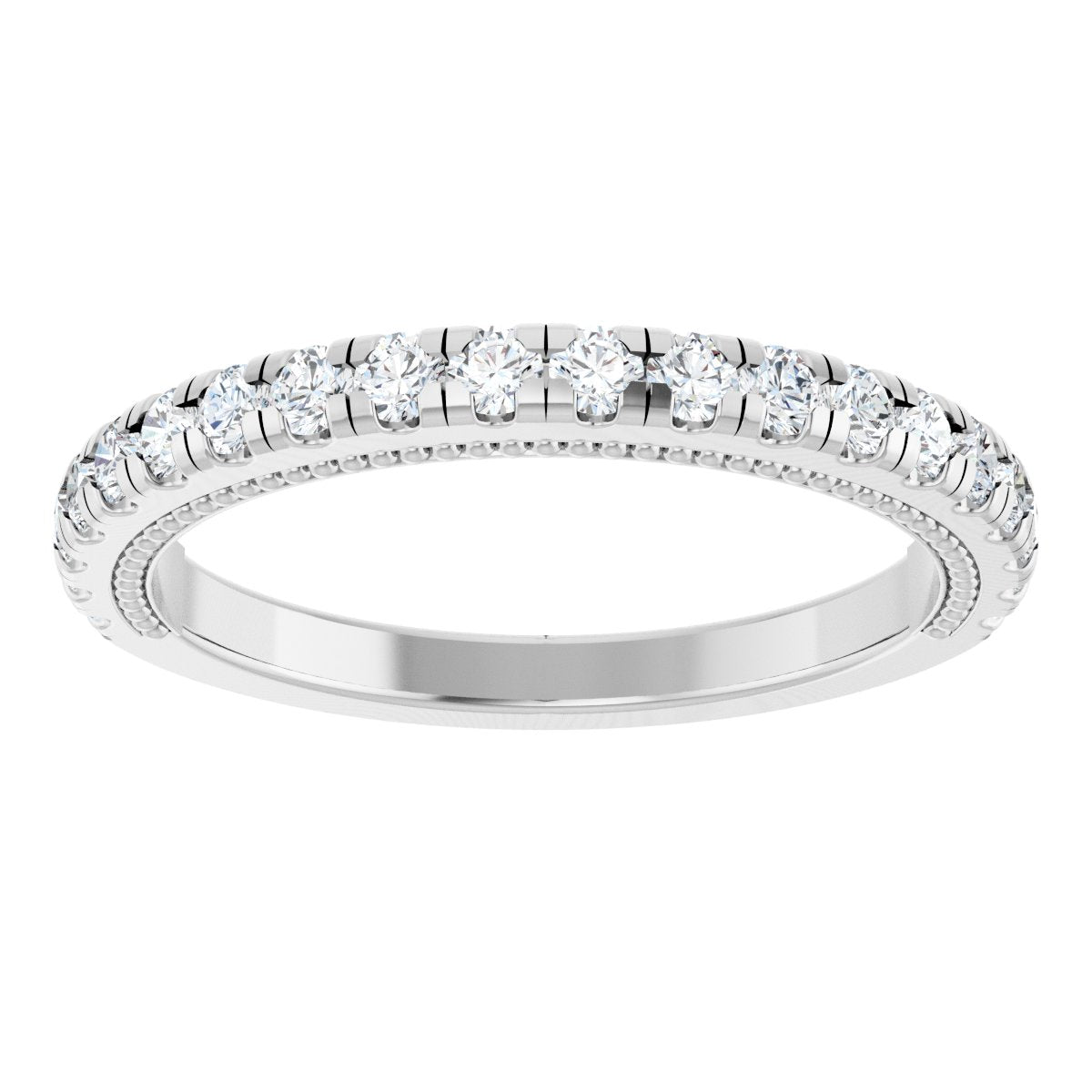 Claw-Prong Hidden Halo-Style Engagement Ring or Band