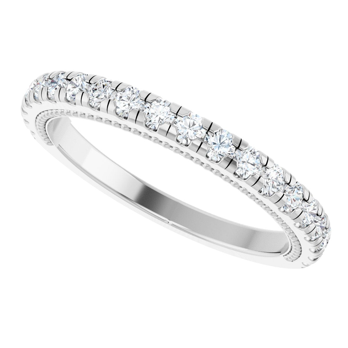 Claw-Prong Hidden Halo-Style Engagement Ring or Band