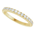 Claw-Prong Hidden Halo-Style Engagement Ring or Band