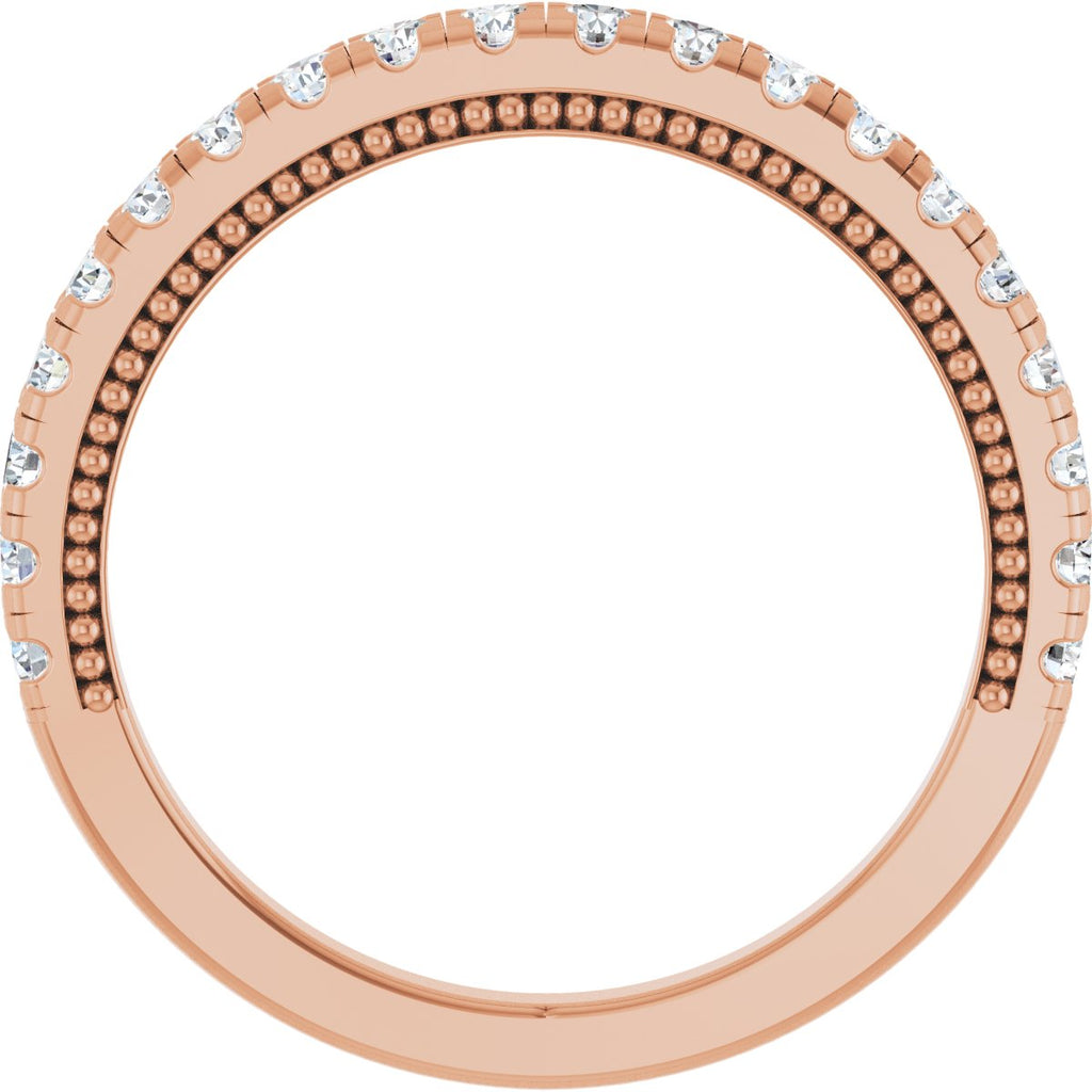 Claw-Prong Hidden Halo-Style Engagement Ring or Band