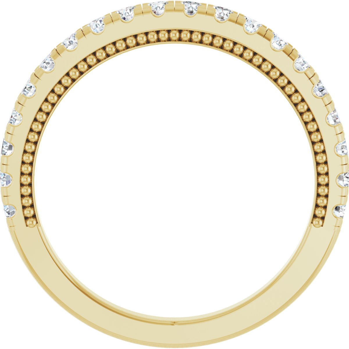 Claw-Prong Hidden Halo-Style Engagement Ring or Band