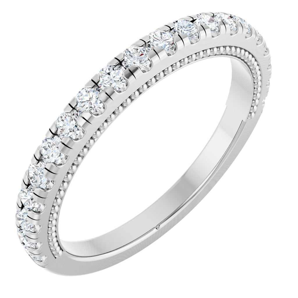 Claw-Prong Hidden Halo-Style Engagement Ring or Band