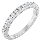 Claw-Prong Hidden Halo-Style Engagement Ring or Band
