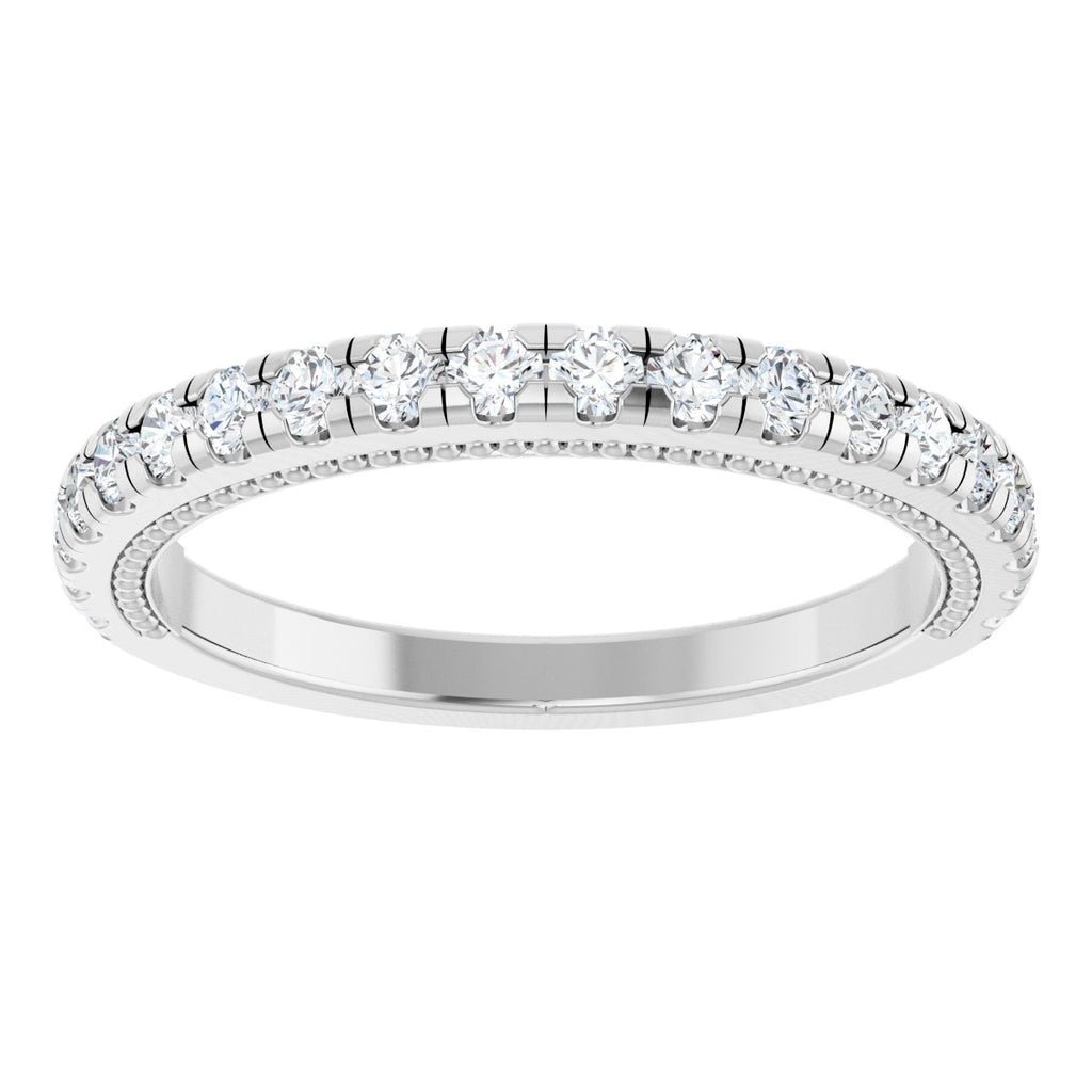 Claw-Prong Hidden Halo-Style Engagement Ring or Band