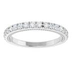 Claw-Prong Hidden Halo-Style Engagement Ring or Band