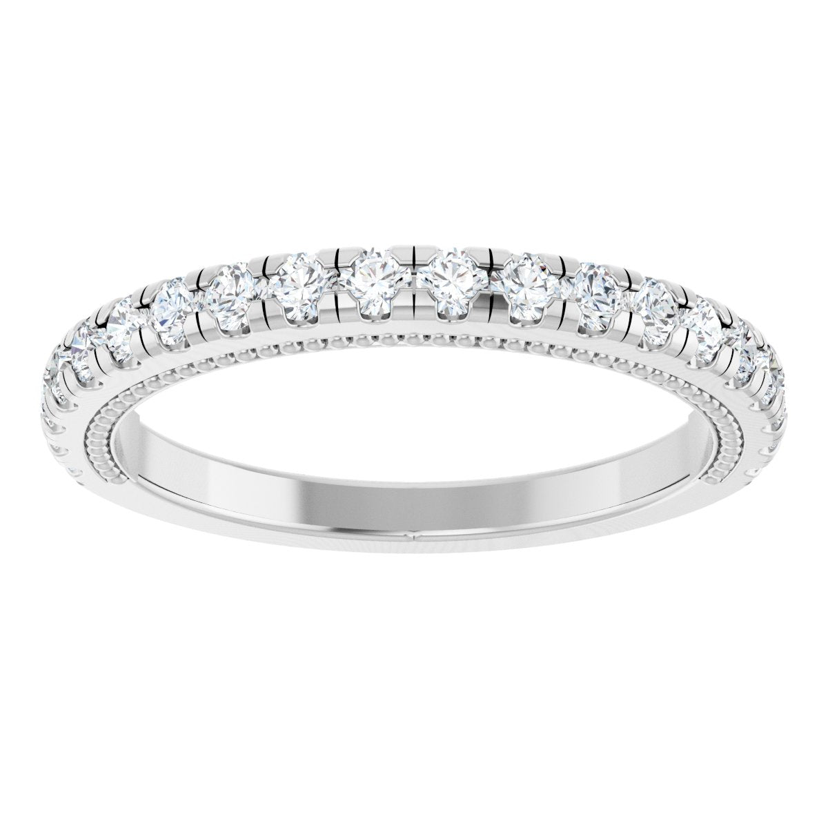 Claw-Prong Hidden Halo-Style Engagement Ring or Band