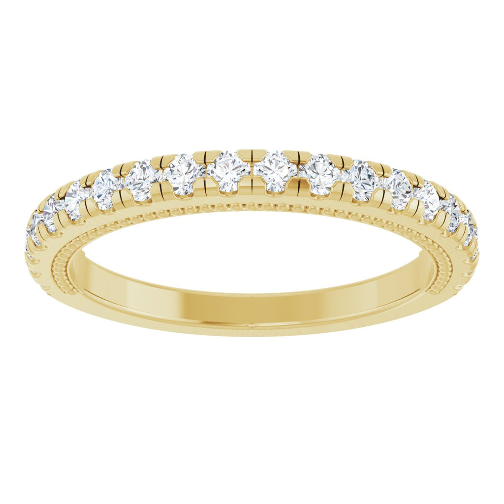 Claw-Prong Hidden Halo-Style Engagement Ring or Band