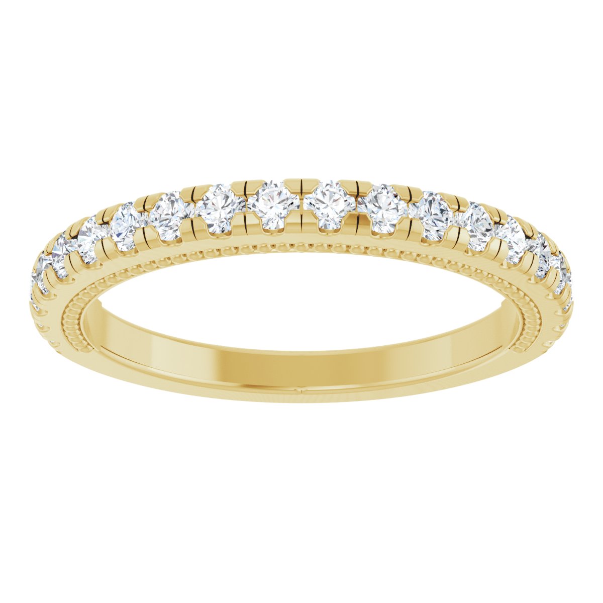 Claw-Prong Hidden Halo-Style Engagement Ring or Band