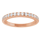 Claw-Prong Hidden Halo-Style Engagement Ring or Band
