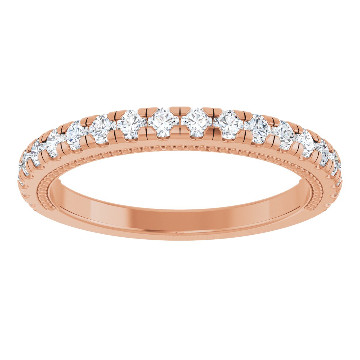 Claw-Prong Hidden Halo-Style Engagement Ring or Band
