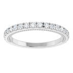 Claw-Prong Hidden Halo-Style Engagement Ring or Band
