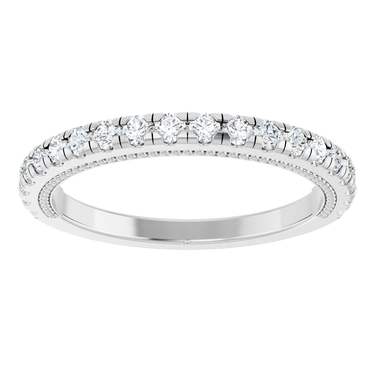Claw-Prong Hidden Halo-Style Engagement Ring or Band