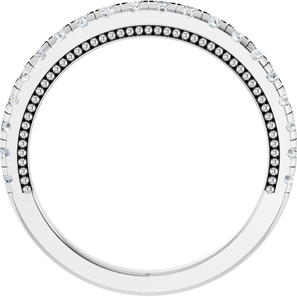 Claw-Prong Hidden Halo-Style Engagement Ring or Band