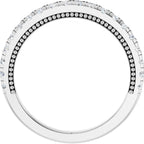 Claw-Prong Hidden Halo-Style Engagement Ring or Band