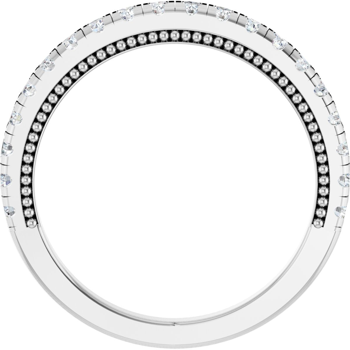 Claw-Prong Hidden Halo-Style Engagement Ring or Band