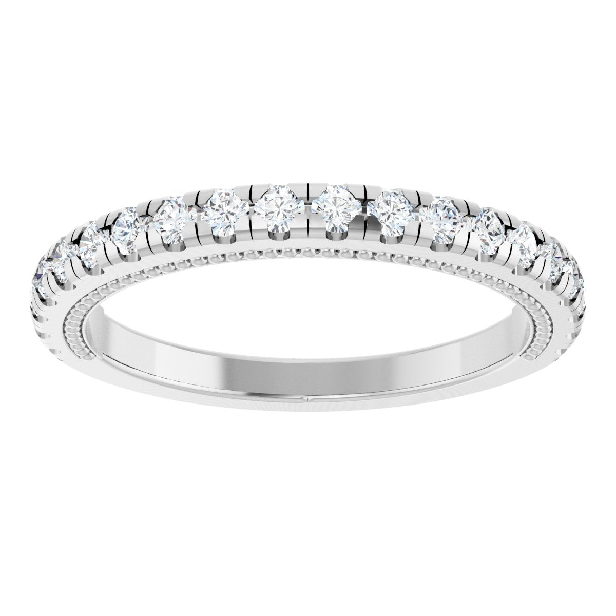 Claw-Prong Hidden Halo-Style Engagement Ring or Band