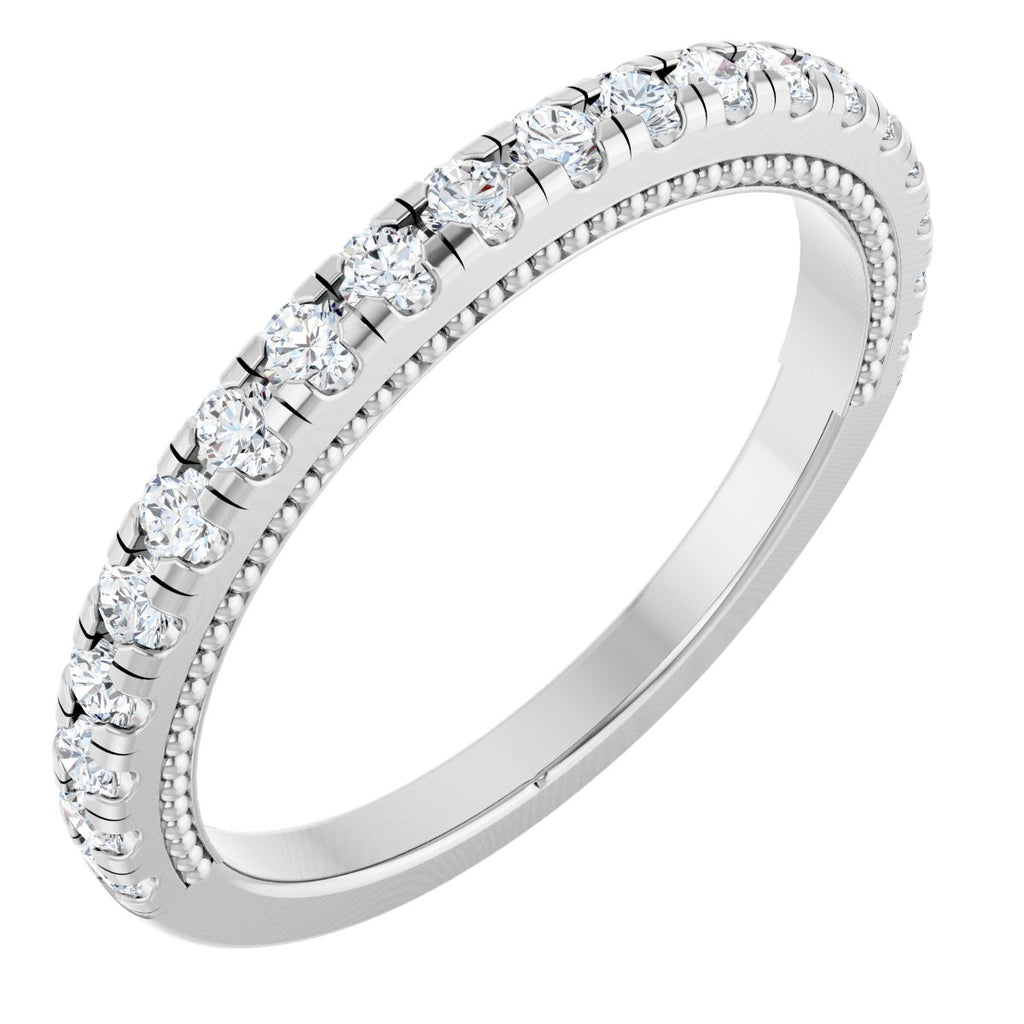Claw-Prong Hidden Halo-Style Engagement Ring or Band