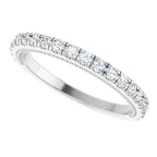 Claw-Prong Hidden Halo-Style Engagement Ring or Band