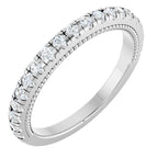 Claw-Prong Hidden Halo-Style Engagement Ring or Band