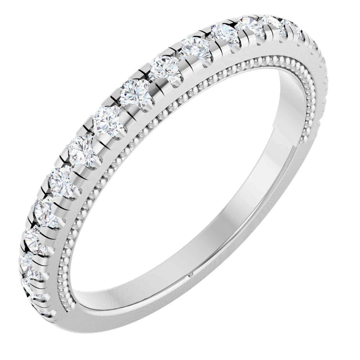 Claw-Prong Hidden Halo-Style Engagement Ring or Band