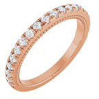 Claw-Prong Hidden Halo-Style Engagement Ring or Band