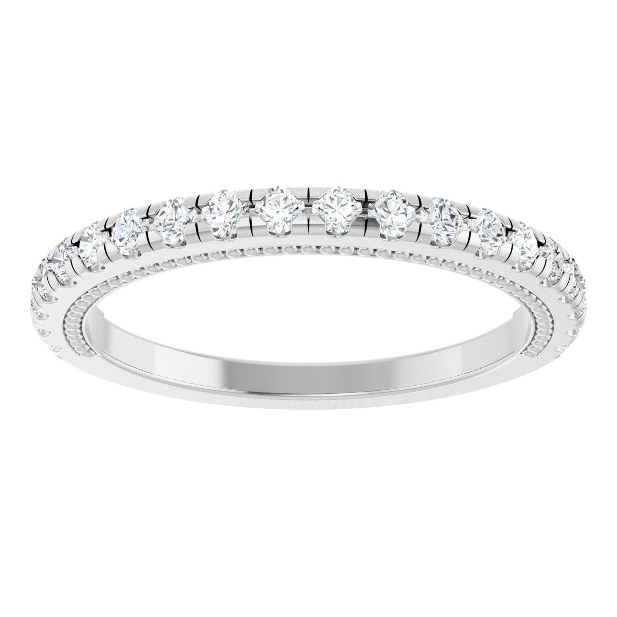 Claw-Prong Hidden Halo-Style Engagement Ring or Band