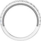 Claw-Prong Hidden Halo-Style Engagement Ring or Band