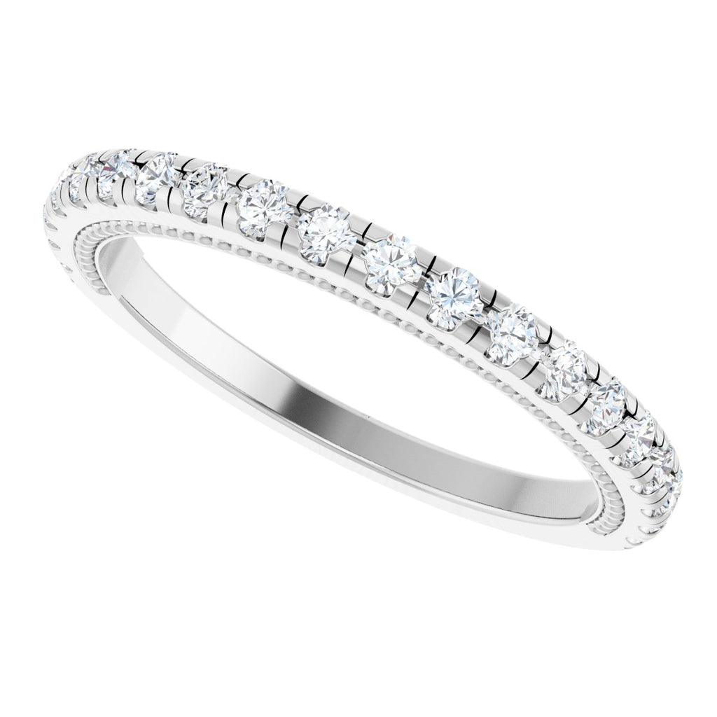 Claw-Prong Hidden Halo-Style Engagement Ring or Band