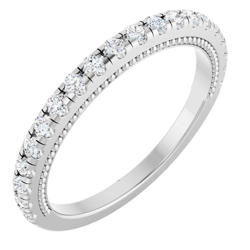 Claw-Prong Hidden Halo-Style Engagement Ring or Band
