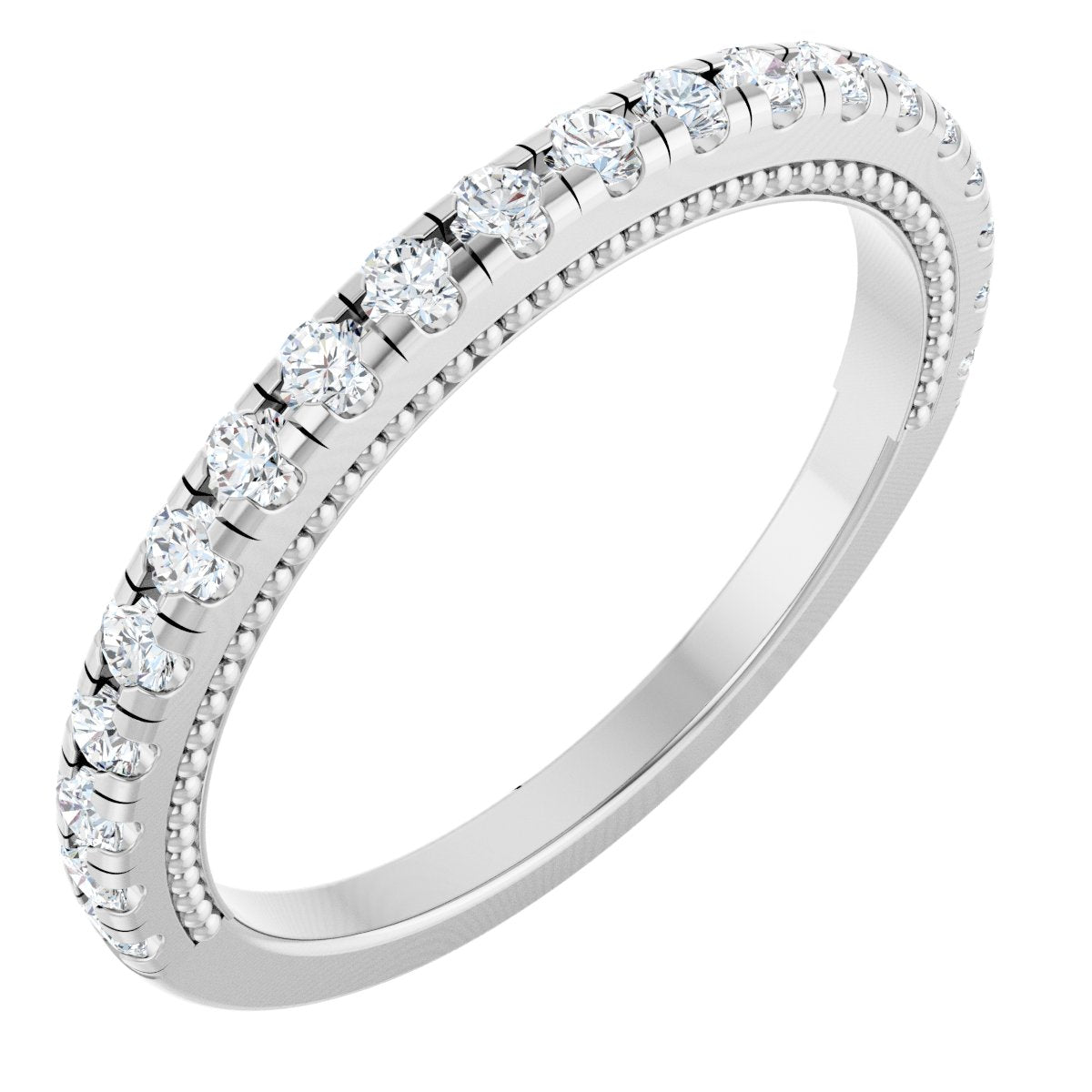Claw-Prong Hidden Halo-Style Engagement Ring or Band