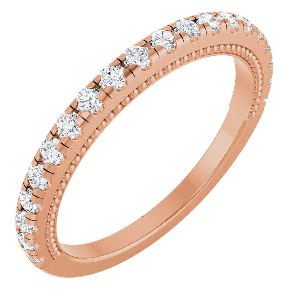 Claw-Prong Hidden Halo-Style Engagement Ring or Band