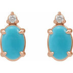 Accented Cabochon Earrings