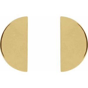 Half Circle Stud Earrings