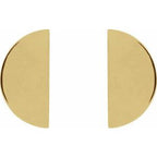 Half Circle Stud Earrings