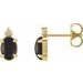 Accented Cabochon Earrings