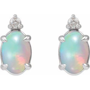 Accented Cabochon Earrings