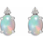 Accented Cabochon Earrings