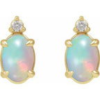 Accented Cabochon Earrings