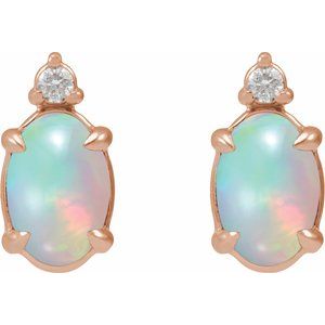 Accented Cabochon Earrings