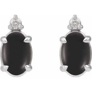Accented Cabochon Earrings