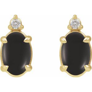 Accented Cabochon Earrings