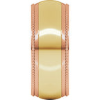 Milgrain Stepped Beveled-Edge Half Round Band