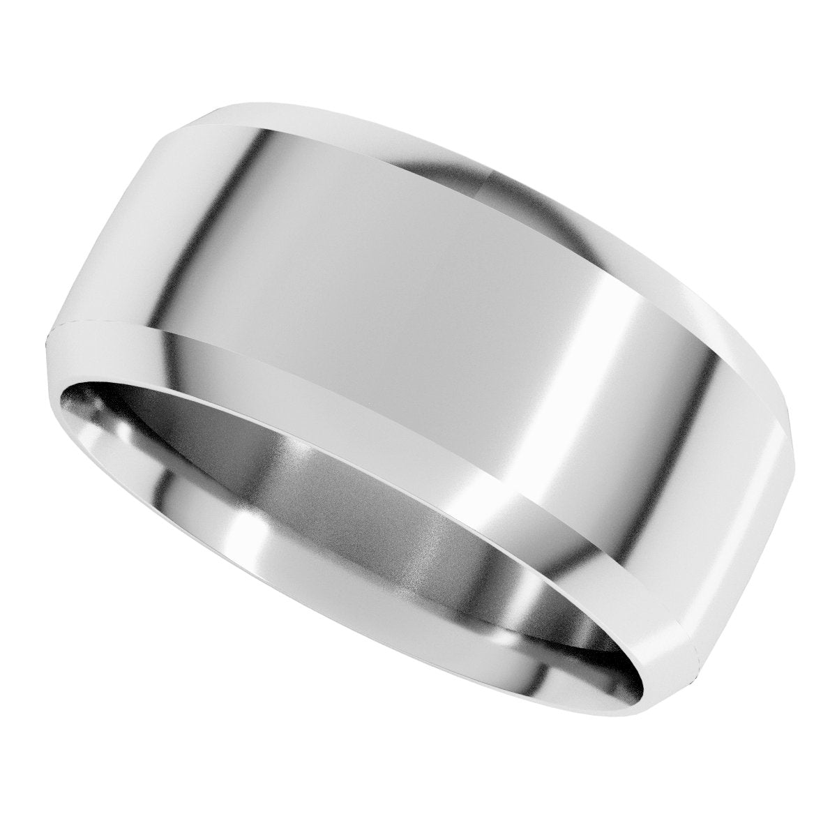 Beveled-Edge Comfort-Fit Half Round Band