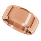 Beveled-Edge Comfort-Fit Half Round Band
